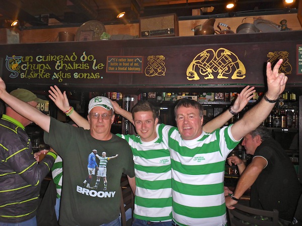 Celebrating Sevco Slaughter with Quadruple Broony