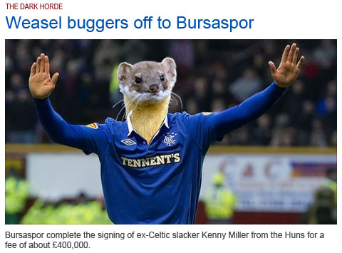 Weasel Kenny Miller buggers off to Bursaspor